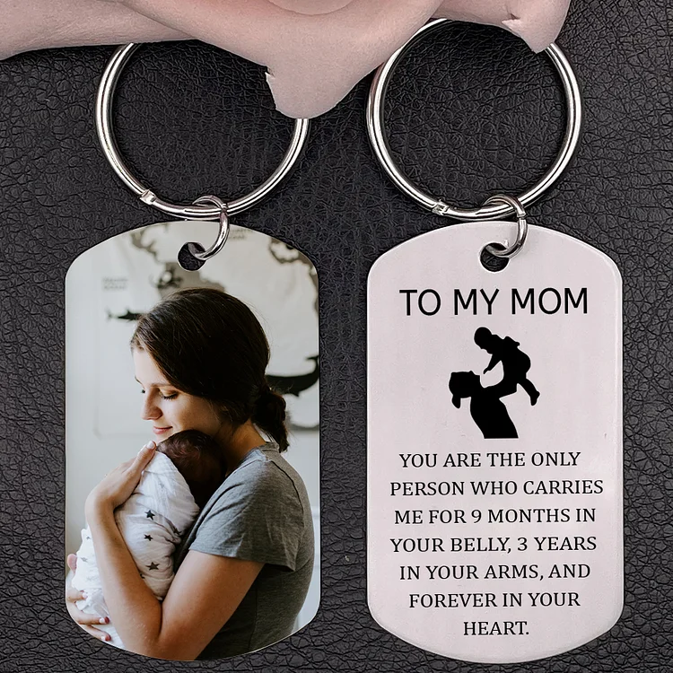 Personalized Photo Keychain For Mother - FOREVER IN YOUR HEART