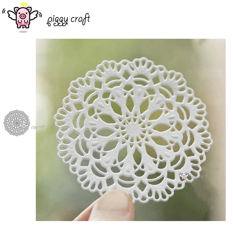 Piggy Craft metal cutting dies cut die mold Flower disc decoration Scrapbook paper craft knife mould blade punch stencils dies