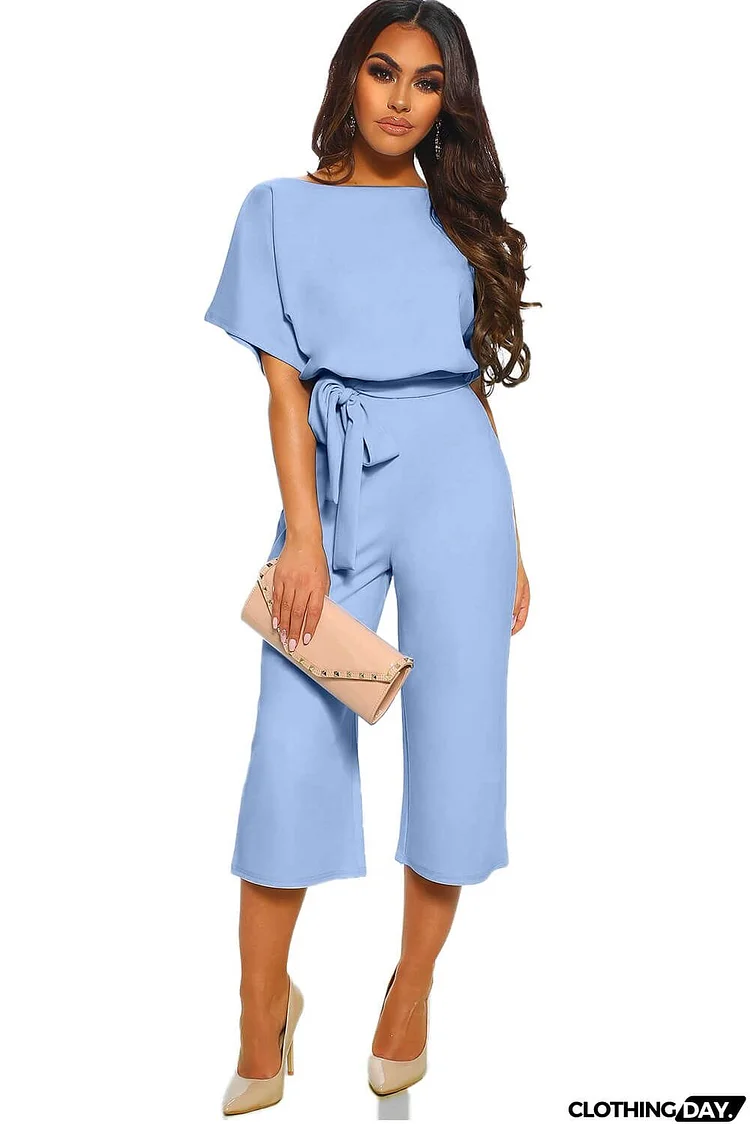 Always Chic Belted Culotte Jumpsuit