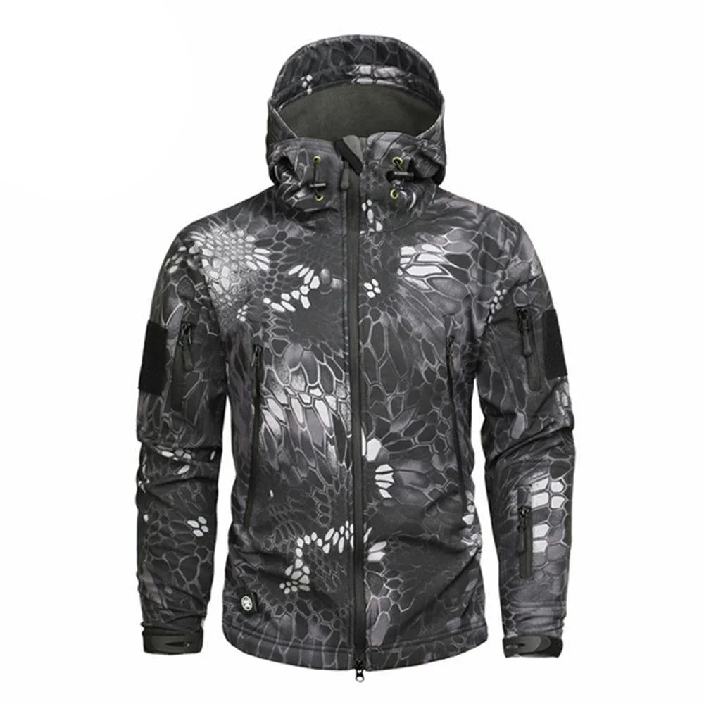 Men's Camouflage Fleece Jacket Army Tactical Clothing Male Camouflage Windbreakers