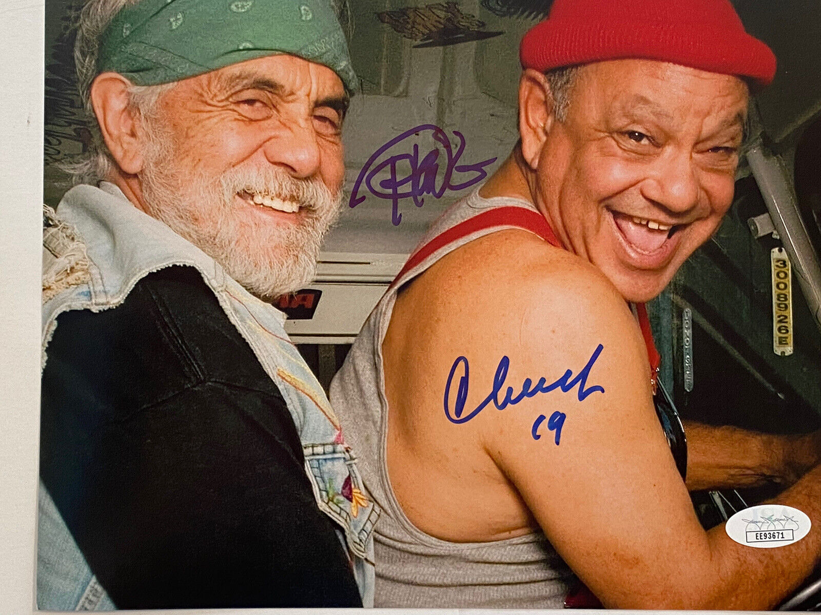 Cheech and Chong Autograph 8x10 Photo Poster painting Signed JSA COA Stoner, weed,