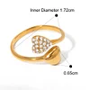 Stylish Bling Rhinestone Zircon 18K Golden Ring