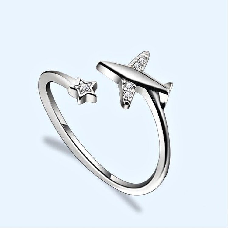 Airplane 925 Sterling Silver Ring