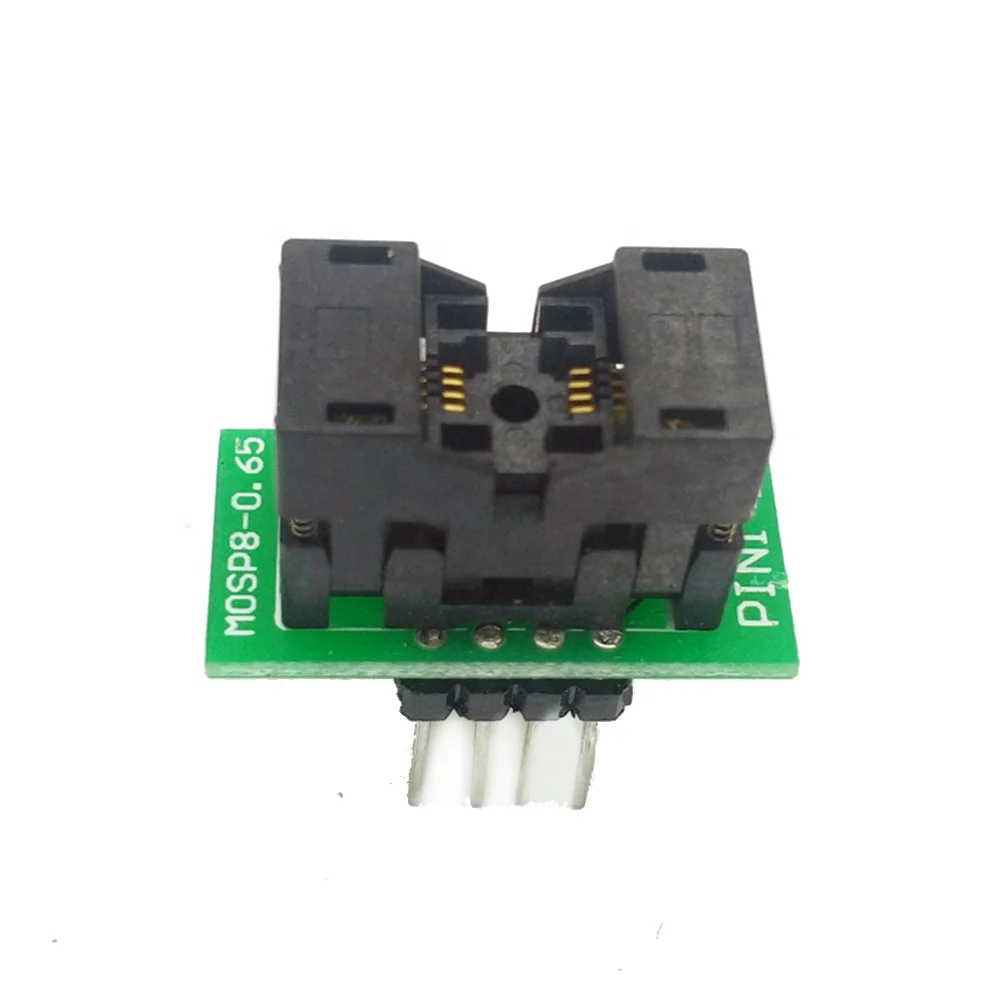 Program Holder MSOP8 to DIP8 Programming Socket SSOP8 Programming Seat Test Socket MSOP8-0.65 Universal Burner Socket