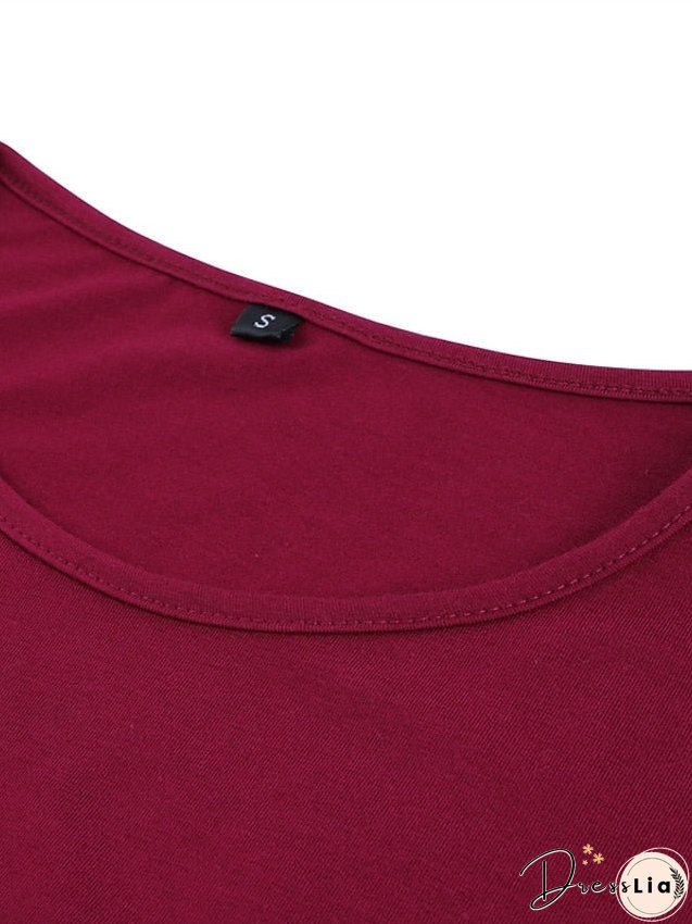 Bodycon Sheath Dress Church Dress Knee Length Dress Wine Dark Blue Long Sleeve Pure Color Ruched Fall Winter Crew Neck Stylish Winter Dress Fall Dress Slim S M L XL XXL 3XL 4XL 5XL for Women