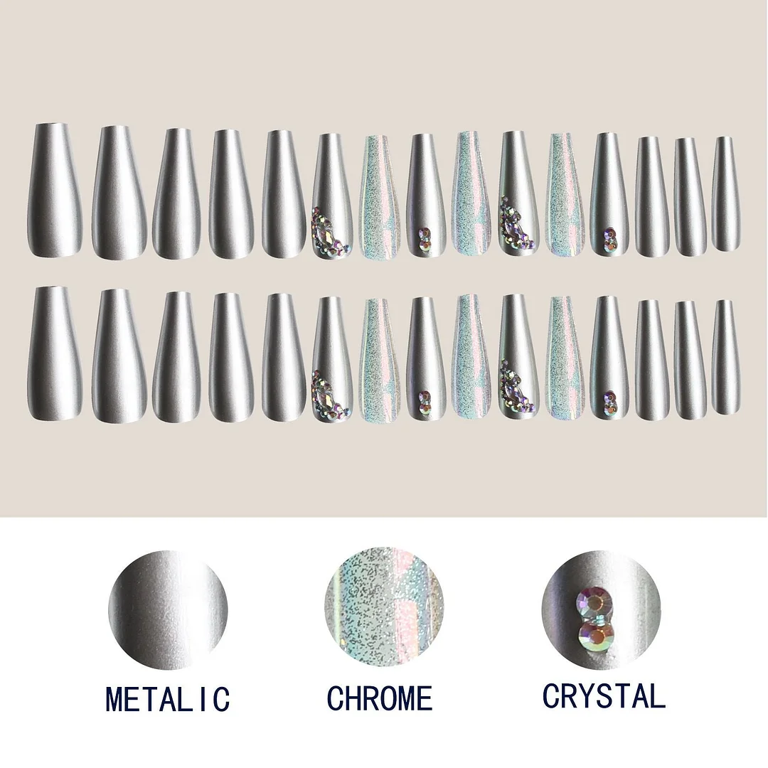 24/30Pcs Pink Leopard Designs False Nails French Long Coffin Artificial Fake Nail Fashion Full Cover Nail Art Tips Press on Nail-Nail Inspo