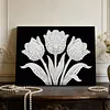 uk.everydayedeals DIY Pearl Painting With Frame - Handmade Self-Adhesive Pearls - Tulip(20*30cm)