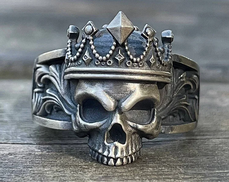 3D Mystic King Skull Gothic Ring