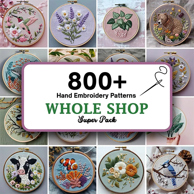 【800+ Designs】Embroidery Digital Patterns Bundle