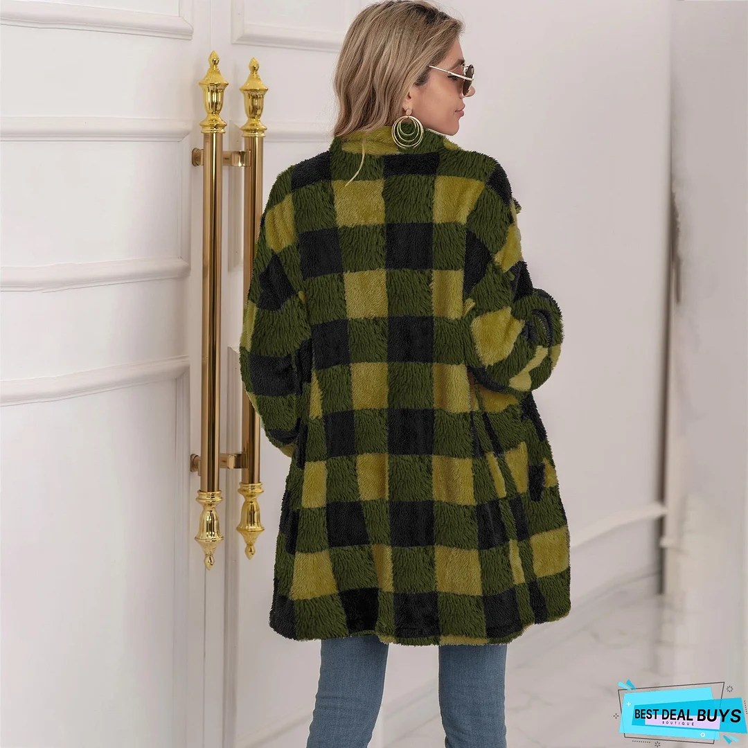 Plaid Flannel Shacket Jacket Women