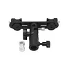 Dual Flash Bracket Hot Shoe Speedlight Stand Umbrella Holder 1/4inch to 3/8inch