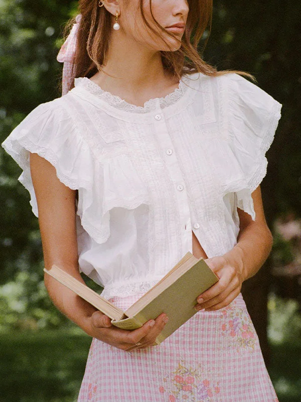 Ruffle button top