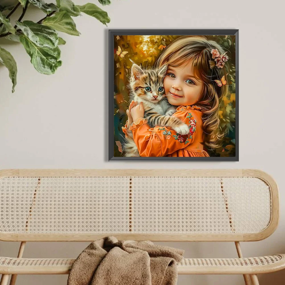 Diamond Painting - Full Round Drill - Girl(Canvas|40*40cm)