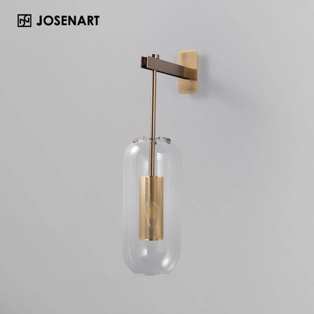 American Cylinder Glass Shade Sconce