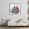 Christmas Tree Cardinal-11CT Stamped Cross Stitch 40*40cm/15.75*15.75in tapestrymarket