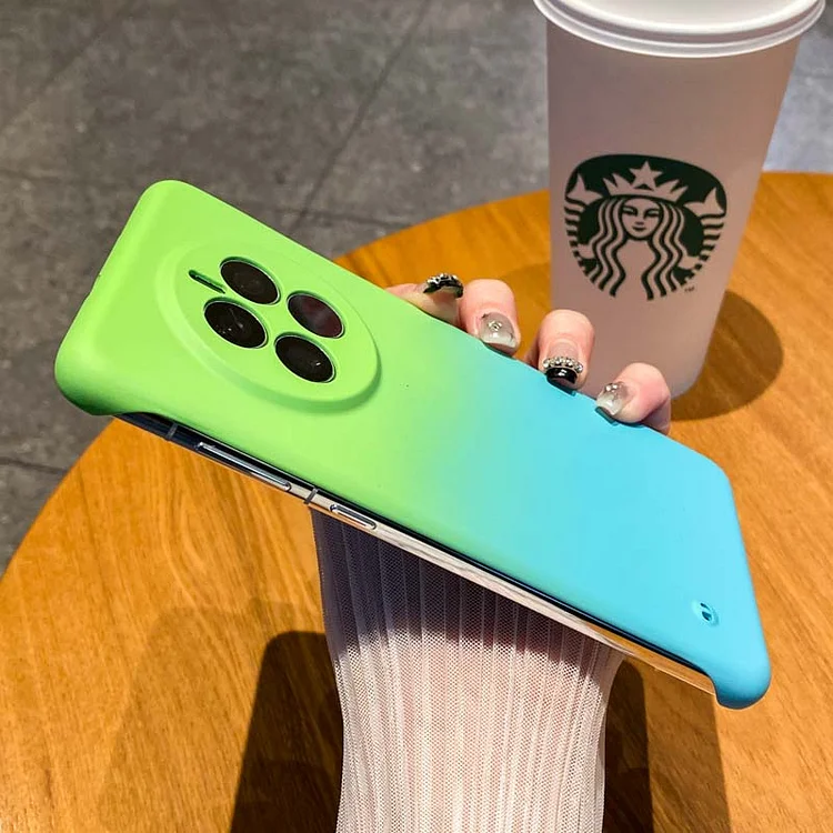 Gradient Borderless Hard PC Phone Case For Huawei P60 Art Mate 60 Pro Nova 11 P50 P40 P30 Mate 50 40 30 Camera Protection Cover