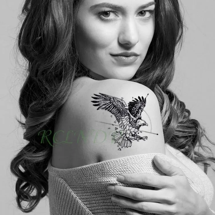 Waterproof Temporary Tattoo Sticker Animal Wolf Lion Eagle Tatto Flash Tatoo Hand Wrist Foot Arm Neck Fake Tattoos For Men Women