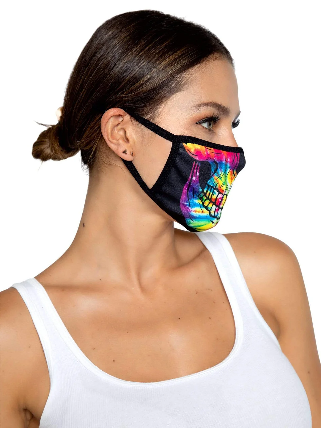 Tie Dye Skull Face Mask