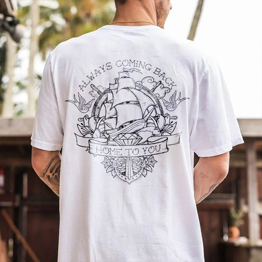 Always Coming Back Home To You Printed Men's T-shirt
