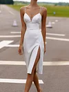 Spaghetti-Neck Split-Side Midi Dress