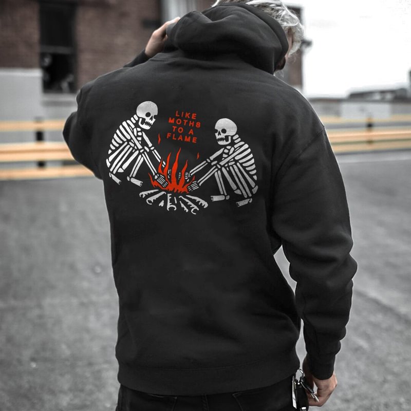 Like Moths To A Flame Men's Hoodie -  