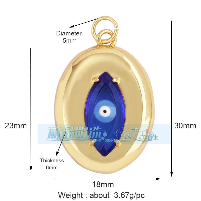 1 Piece Copper Devil’s Eye Pendant Jewelry Accessories