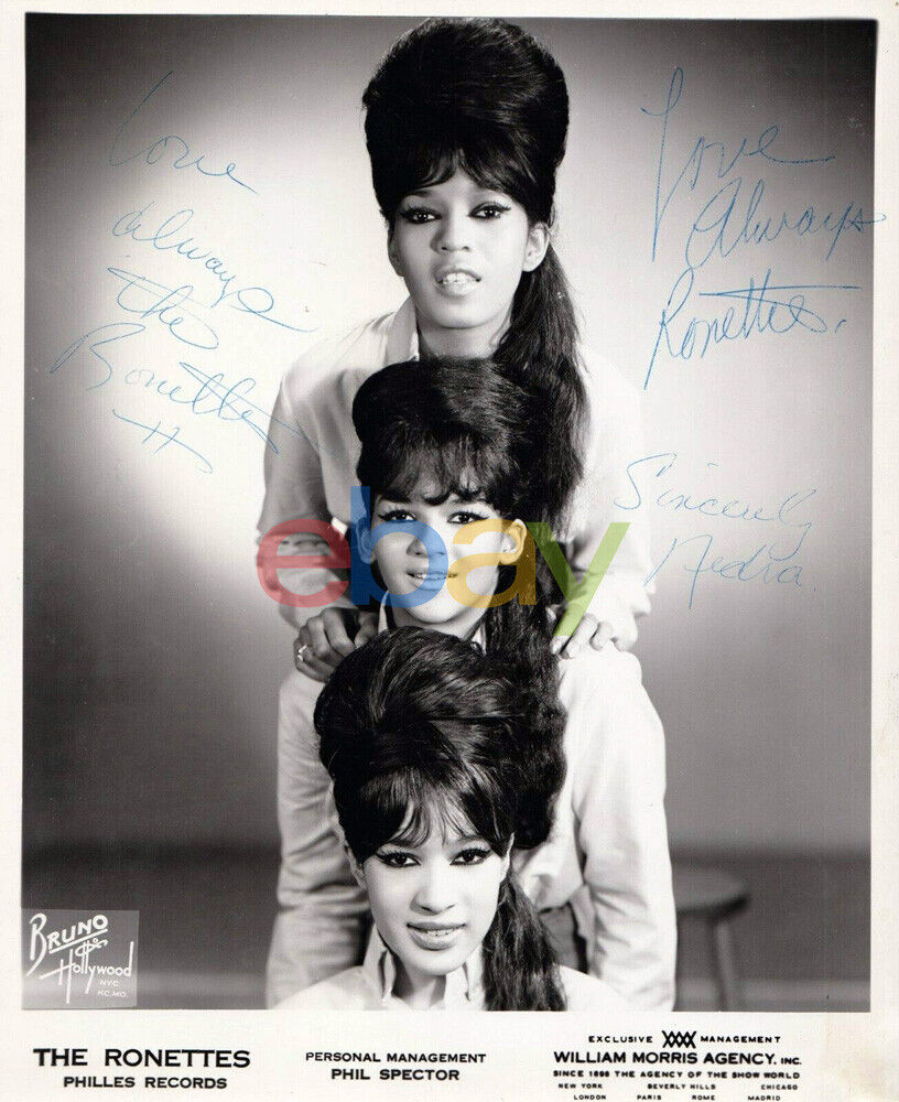 The Ronettes Vintage Signed 8X10 Photo Poster painting Autographed Original Members Be My Baby r