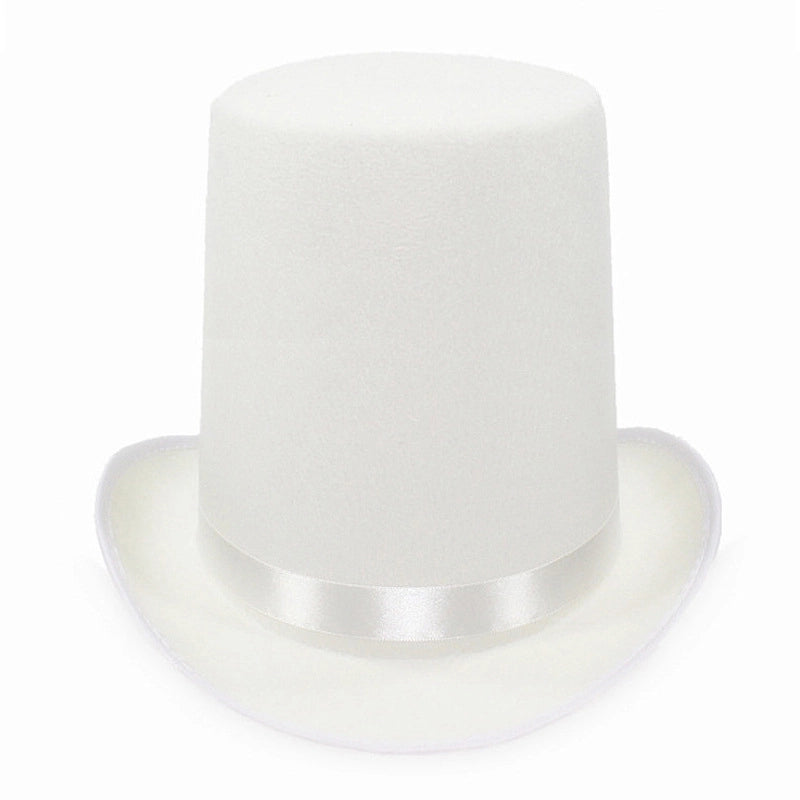 High Hat Retro British Gentleman Jazz Hat Magician Hat Performance Sequin Hat Rain Silk High Barrel Top Hat Non-woven Fabric