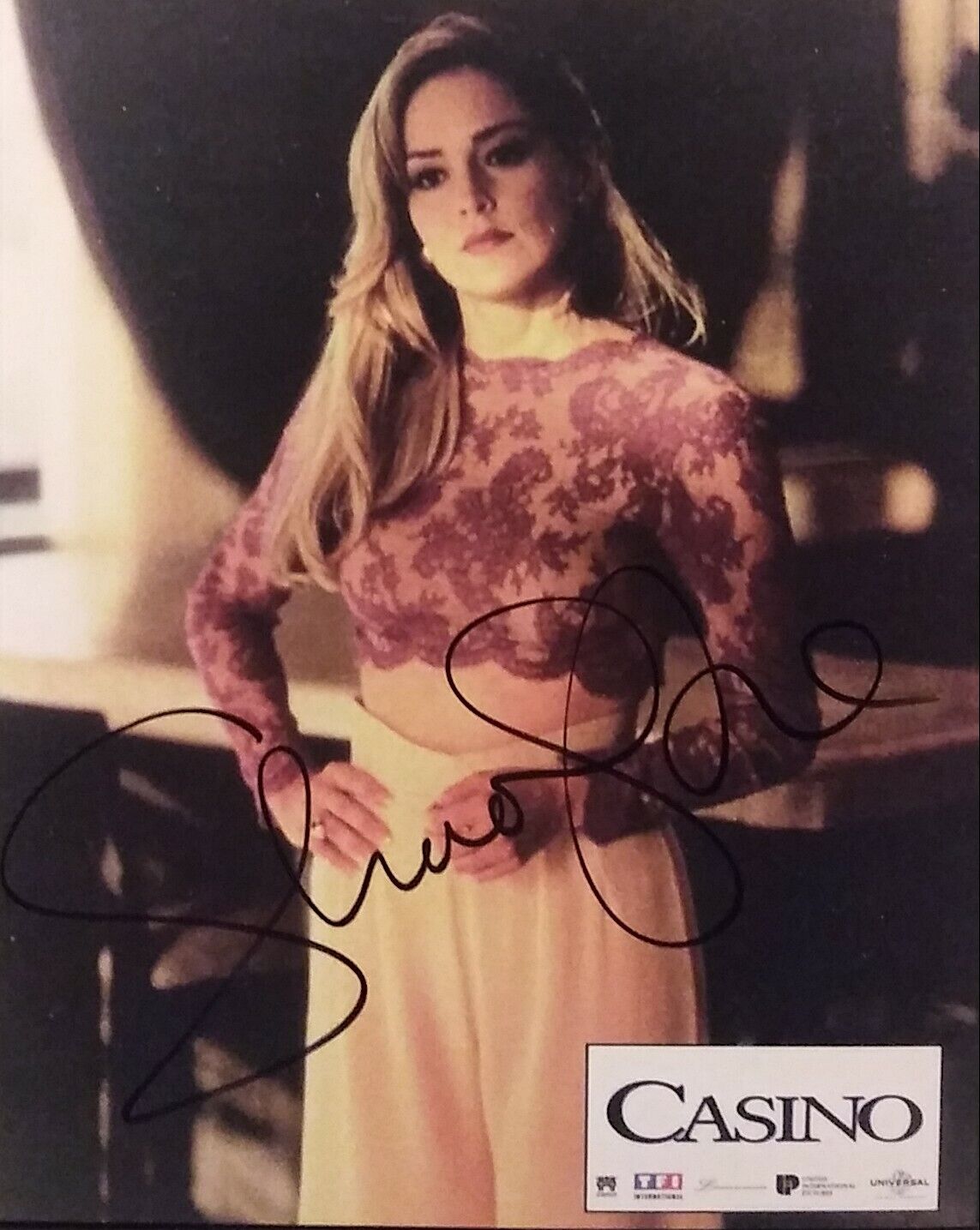 Sharon Stone signed 8 x 10