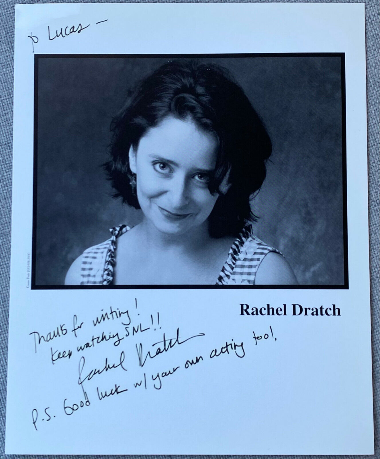 Rachel Dratch Signed In-Person B&W 8x10 Photo Poster painting - Saturday Night LIVE, Authentic