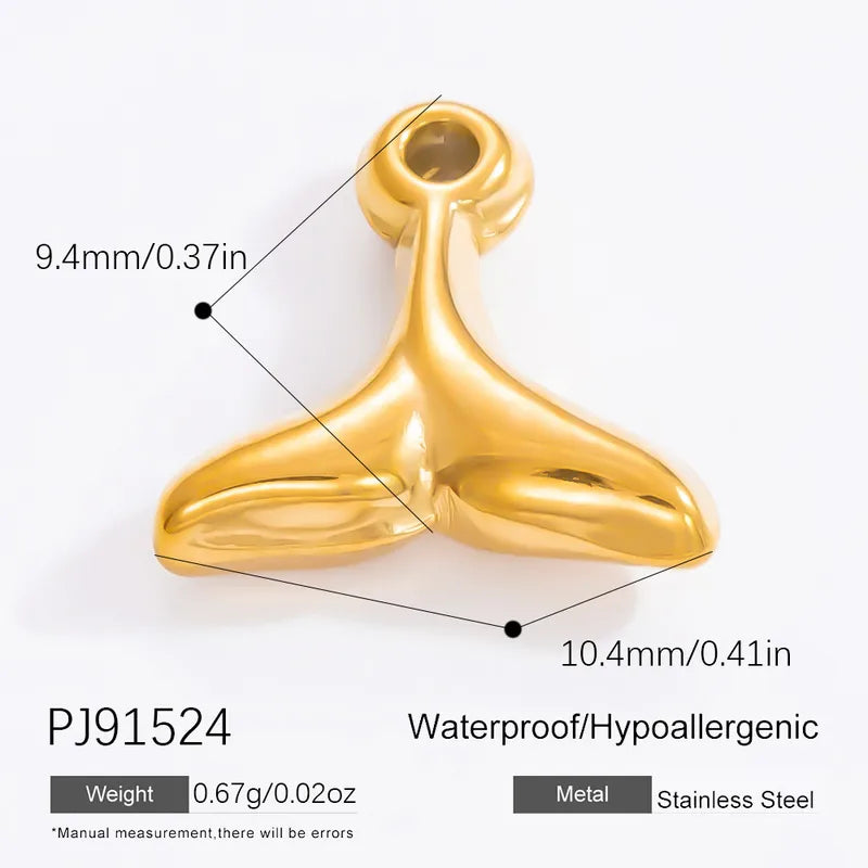 1 Piece 28.4*36.1mm 304 Stainless Steel Zircon 18K Gold Plated Starfish Crab Shell Polished Pendant Jewelry Accessories