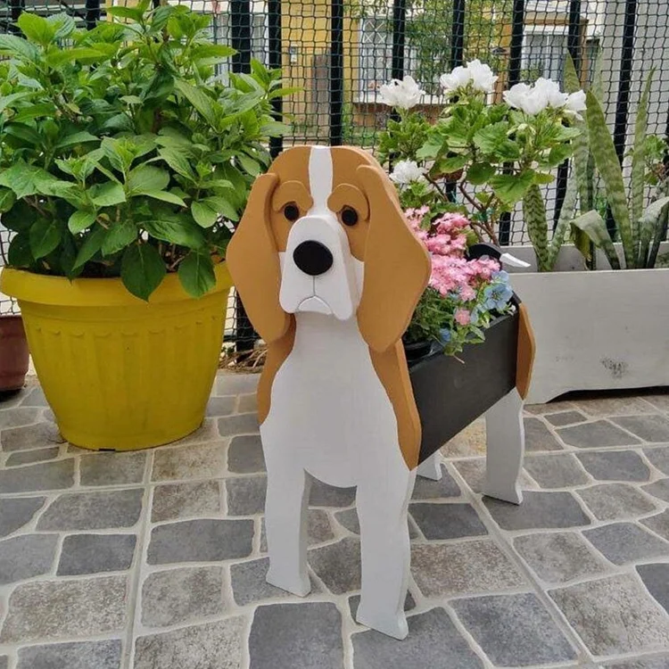 Cartoon Dogs Flowerpot PVC Animal Planters Succulent Plant Pot