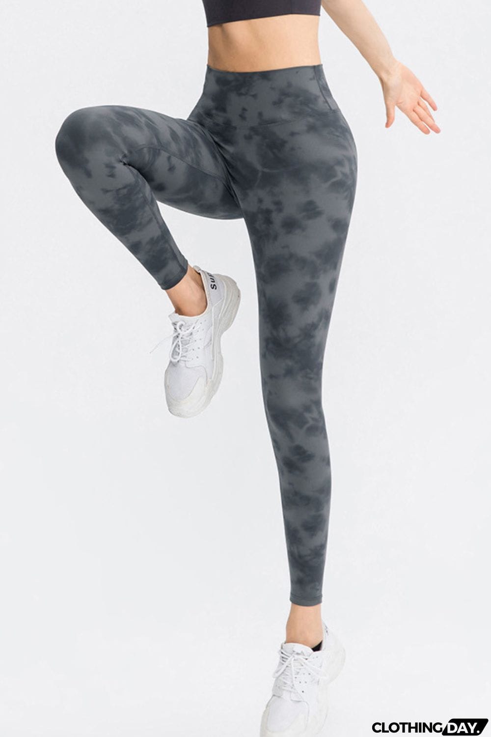 Wide Waistband Slim Fit Long Sports Pants