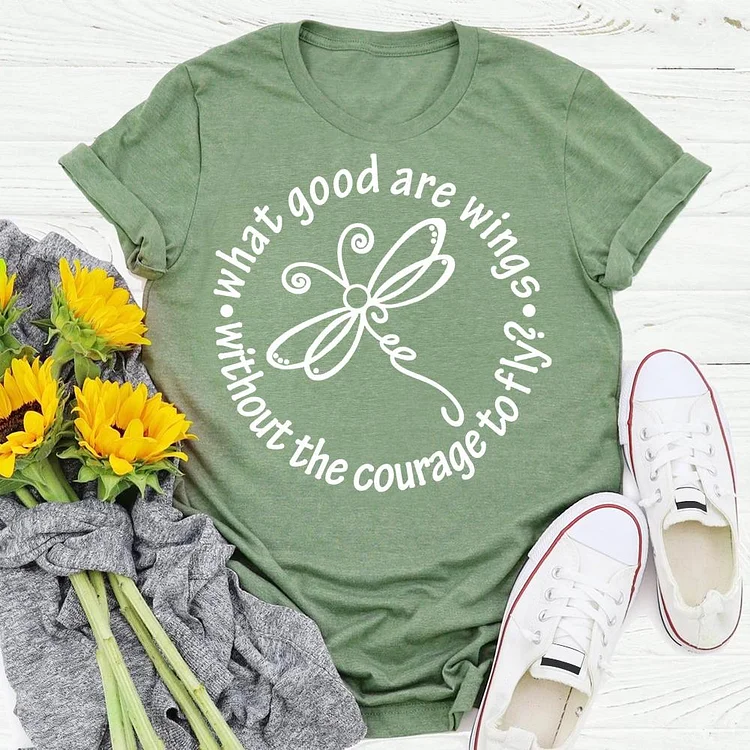 what good are wings dragonfly insect T-shirt Tee -03735-Annaletters