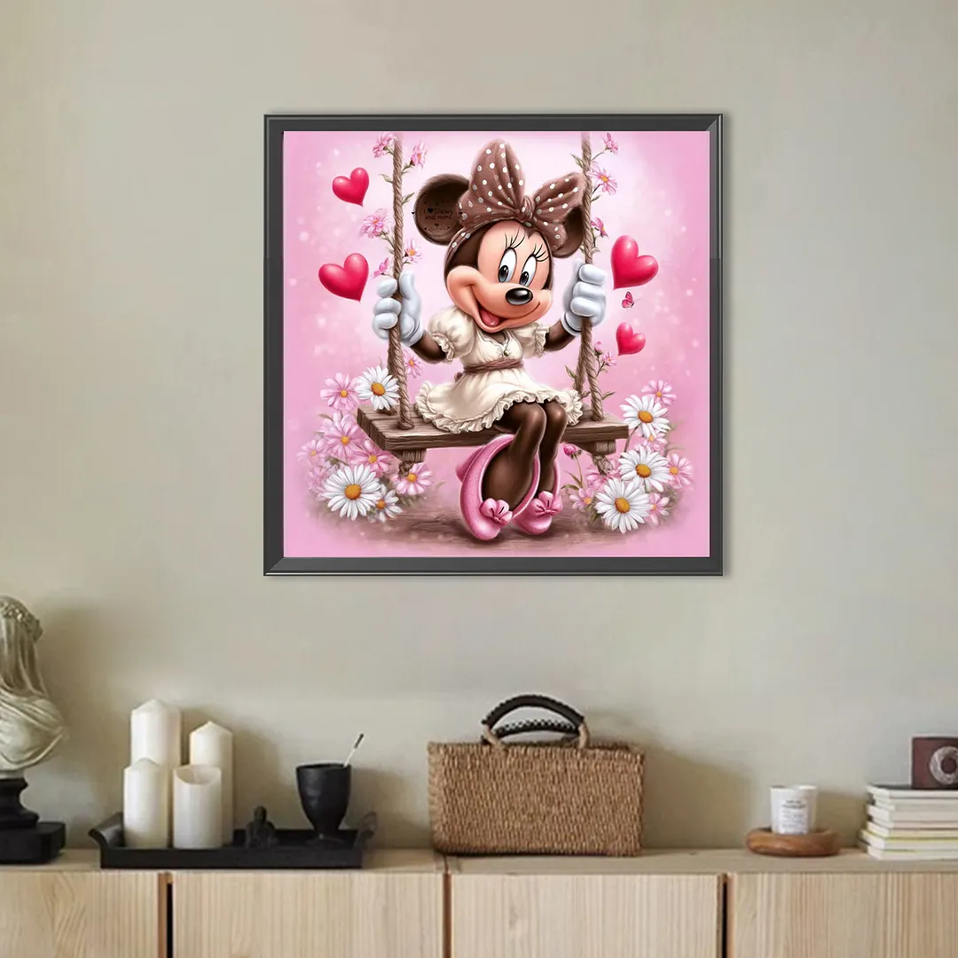 Minnie Full DIY 5D Round Drill Diamond Painting Kits for Adults/Beginners Home Decor Diamond Dots Paintings Picture Arts Craft 30x30cm