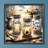 Diamond Painting-DIY Full Round Drill Faith Hope Love(40*40CM)