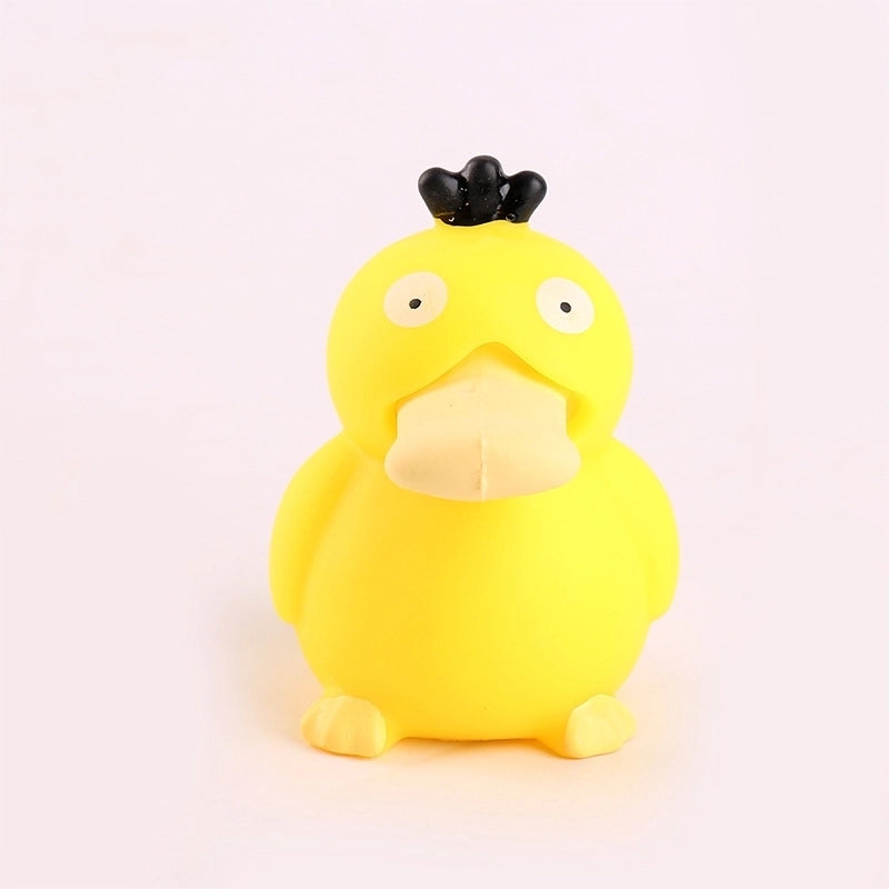New Decompression Small Yellow Duck Spit Bubble Compressible Extrusion Vent Pvc Toy