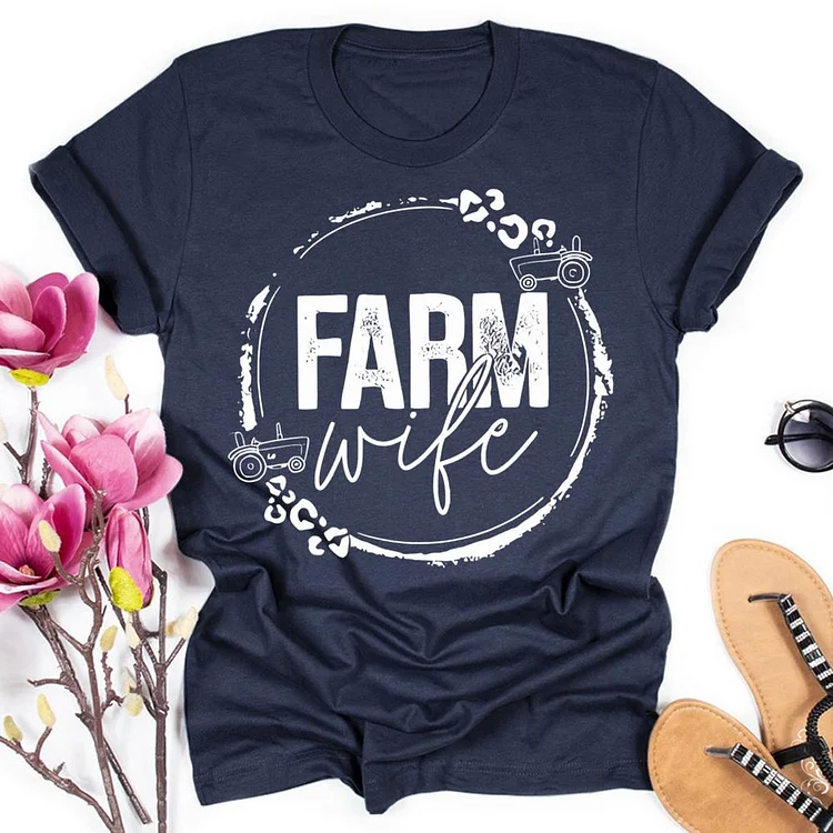 Farm Life Round Neck T-shirt-0024983