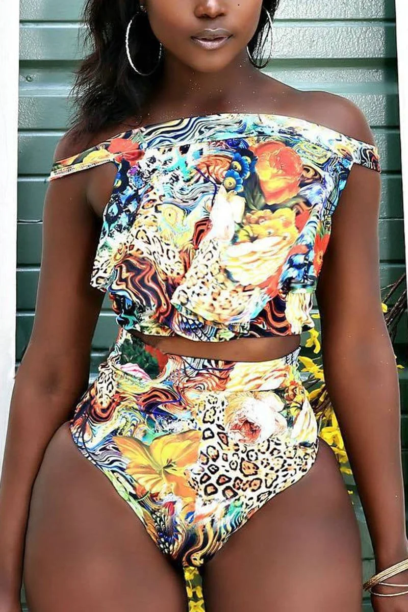 Fashion Sexy Print Two-Pieces Swimsuit