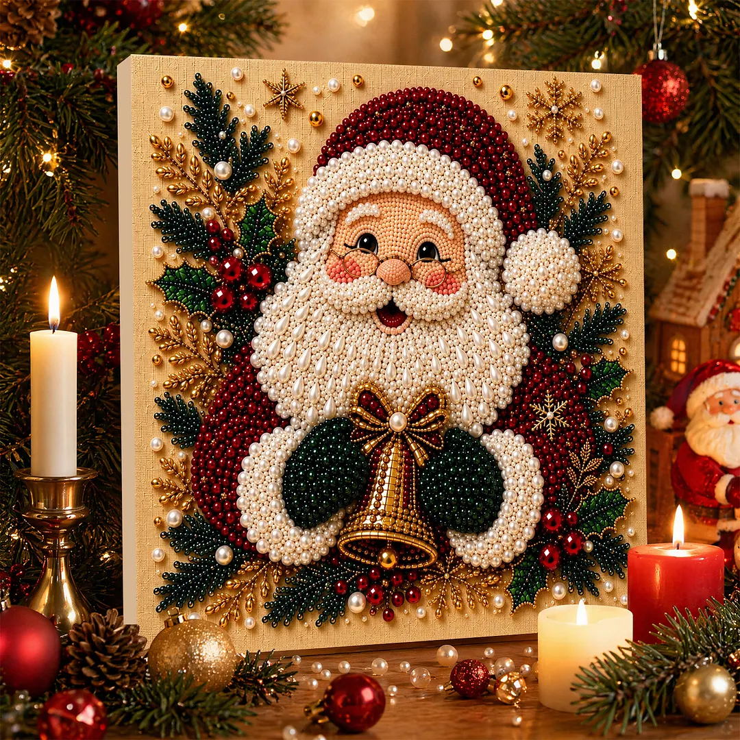 Framed Pearl Painting Kit Santa Claus Craft 11.81x11.81in