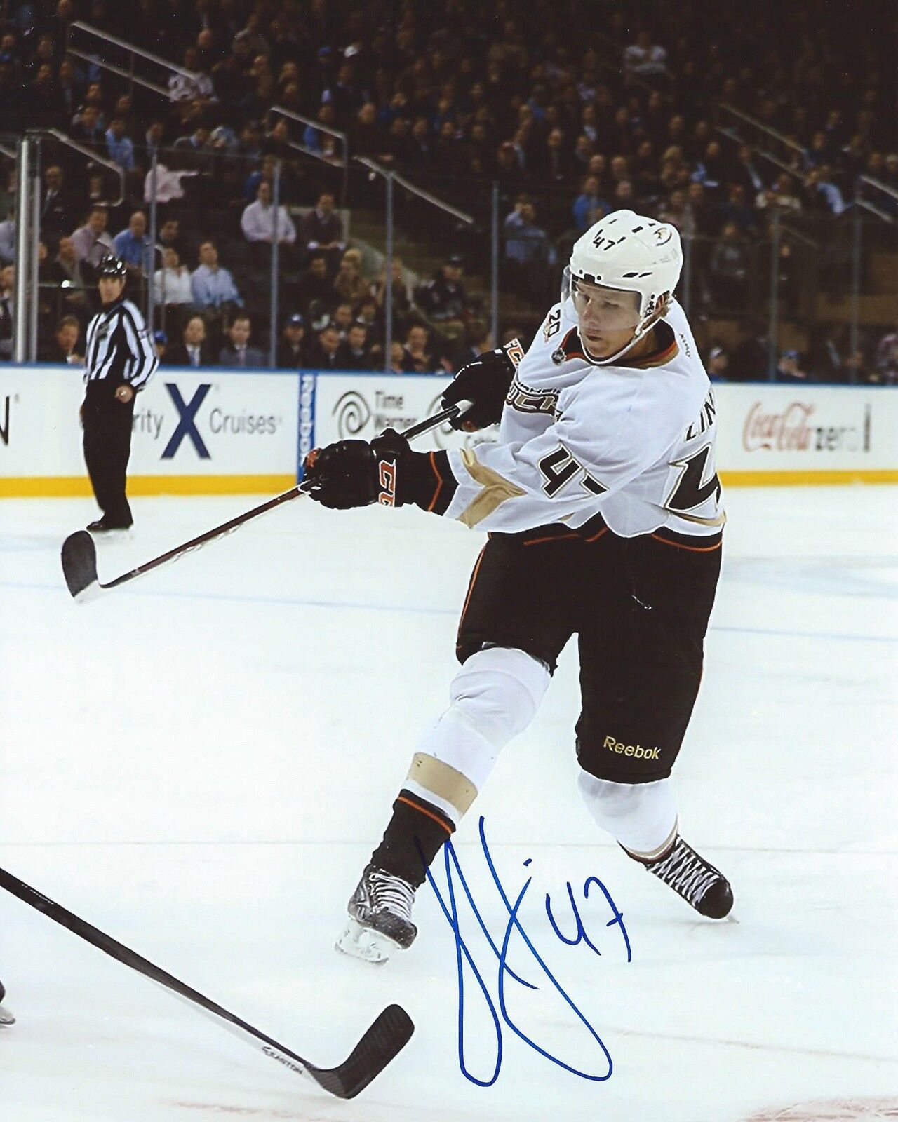 Hampus Lindholm Signed 8x10 Photo Poster painting Anaheim Ducks Autographed COA C