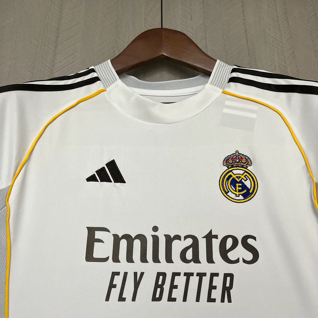 25/26 Real Madrid Home Kids Kit Football Shirt Thai Quality