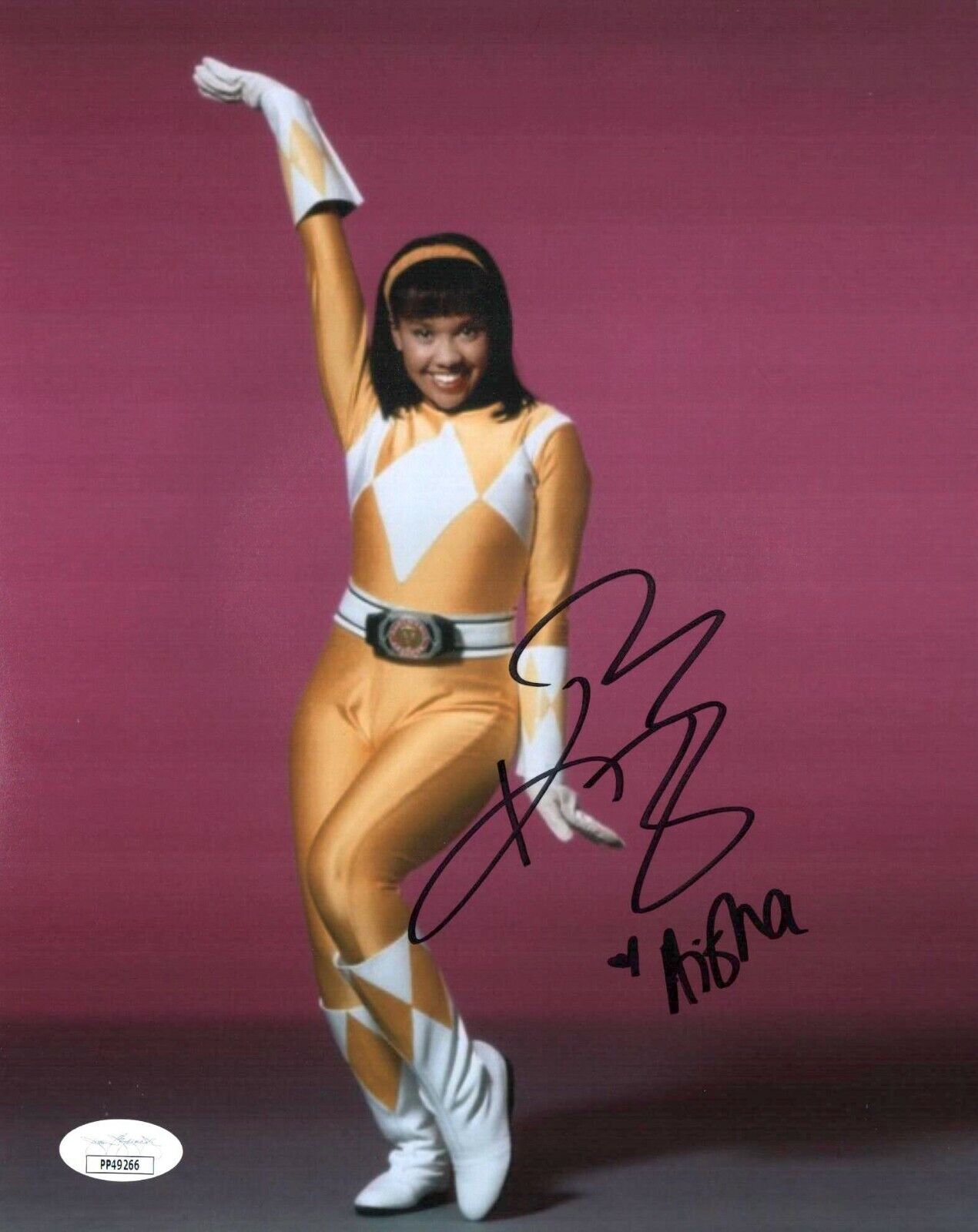 KARAN ASHLEY Signed MIGHTY MORPHIN POWER RANGERS 8x10 Photo Poster painting with JSA COA