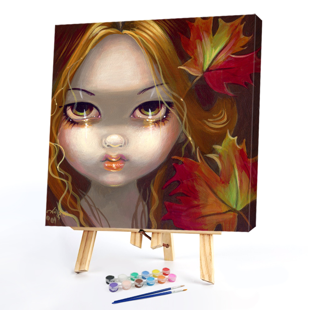 

40*40CM - Paint By Numbers - Big Eyed Doll, 501 Original