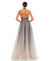 Glitter Ombre Halter Neck Ballgown