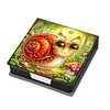 Leather Animals Diamond Painting Notecard Box Flowers Gem Art Sticky Note Holder