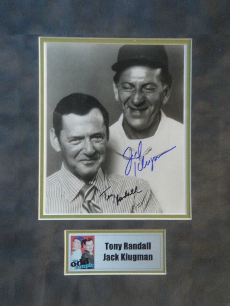 THE ODD COUPLE Cast Signed Photo Poster painting Plaque X2 Tony Randall, Jack Klugman wcoa