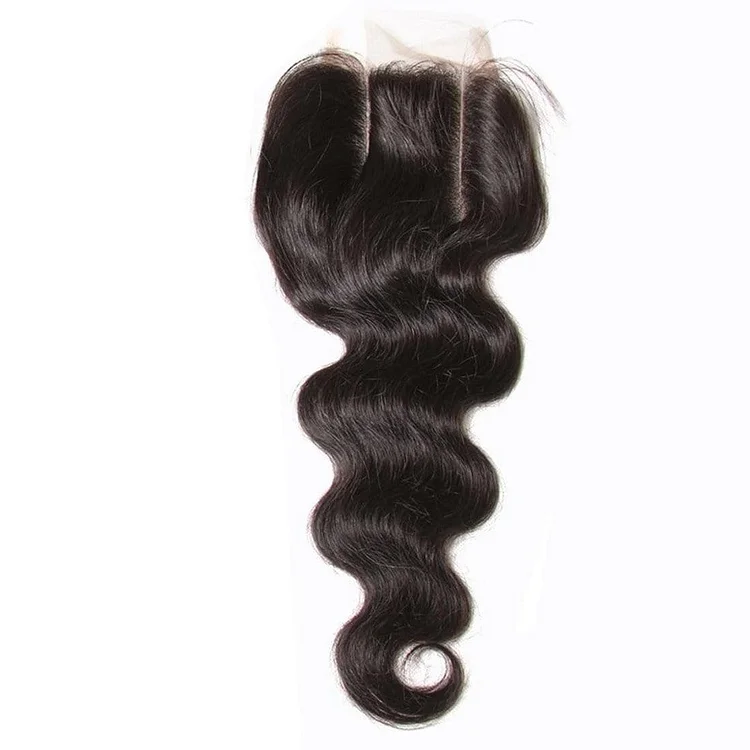 Peruvian Body Wave Lace Closure Human Virgin Hair Natural Color