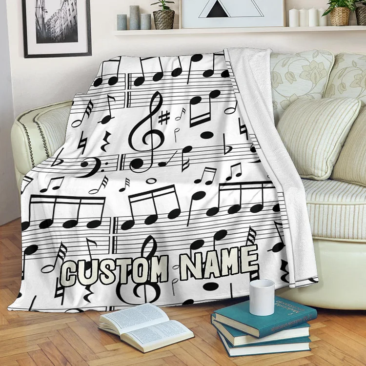 Personalized Music Blanket|58[personalized name blankets][custom name blankets]