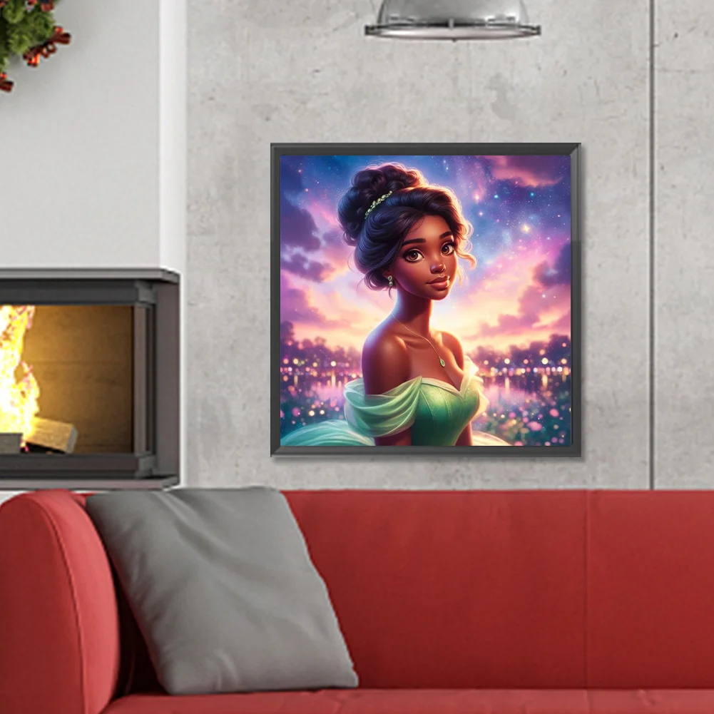 Diamond Painting - Full Round Drill - Mermaid Tiana(Canvas|30*30cm)